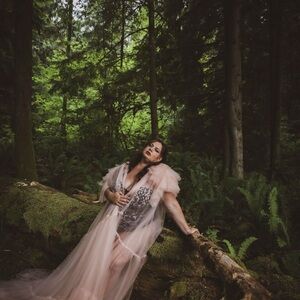 Elegant Sheer Pink Robe by Others Follow